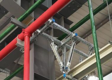 阳原该抗震支架的整体式支吊架结构协调性好